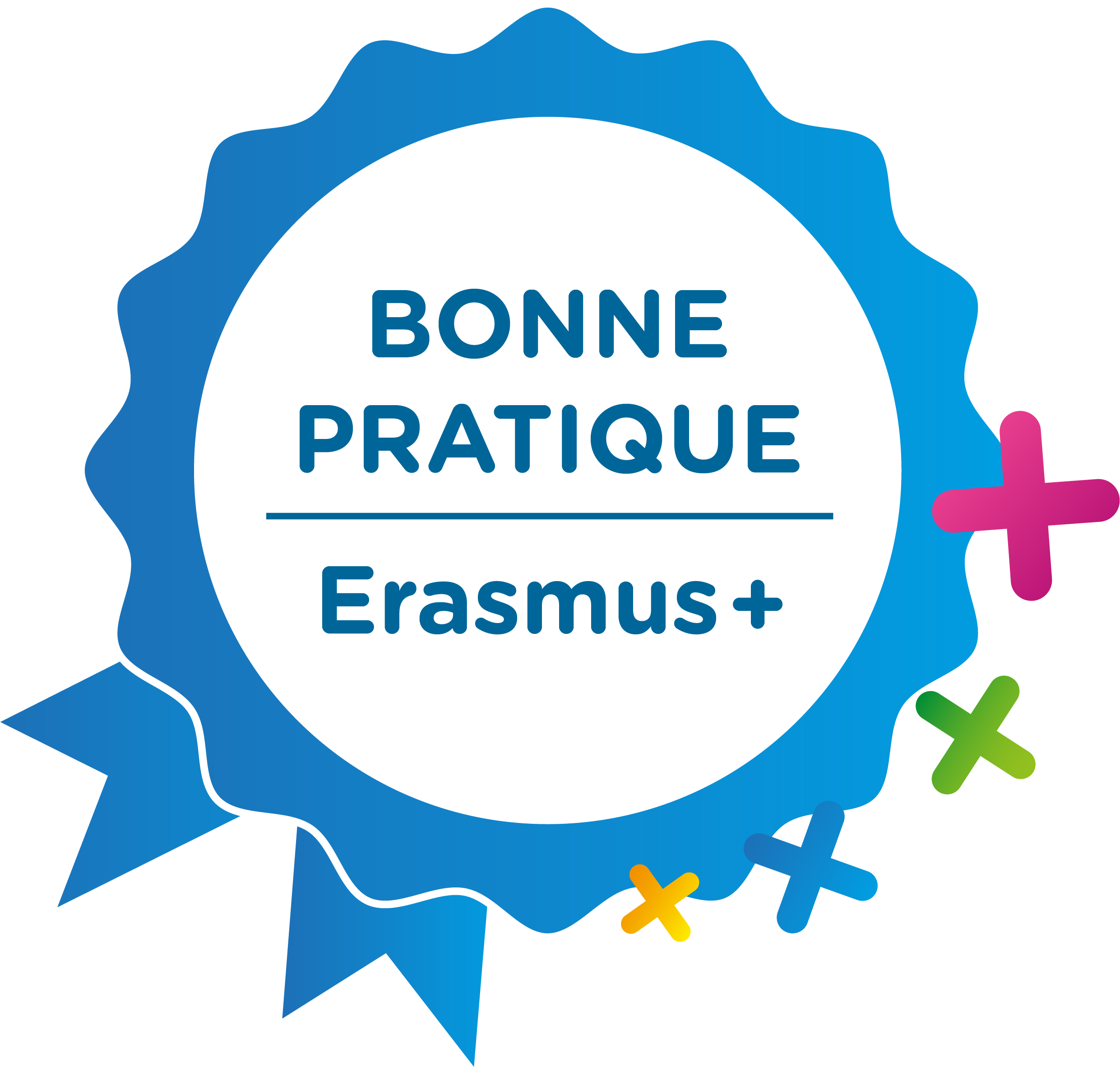 Badge bonne pratique erasmus + 